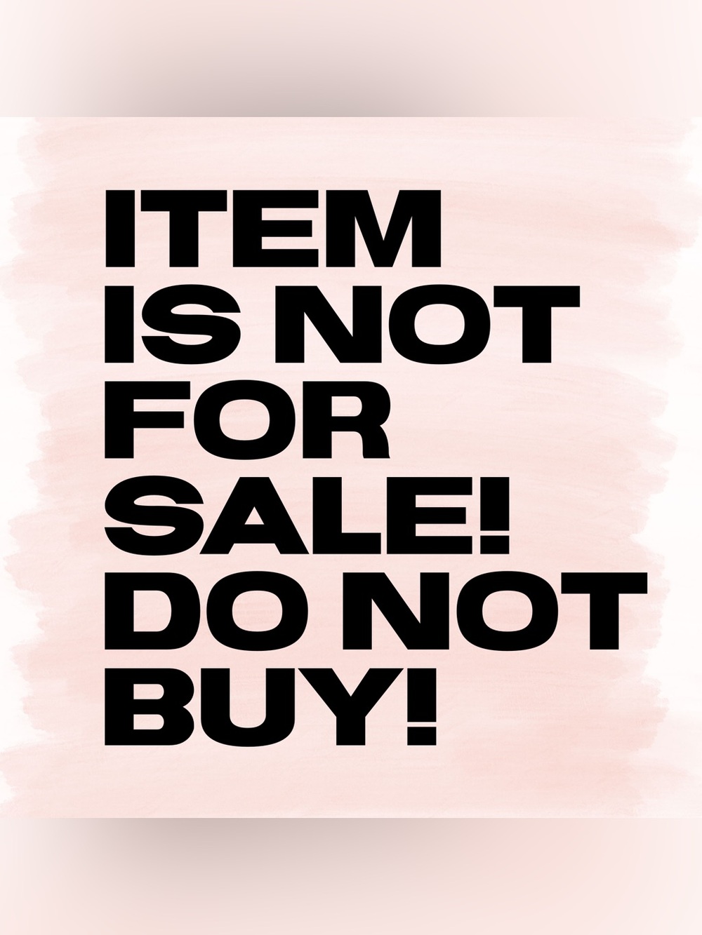Not for sale